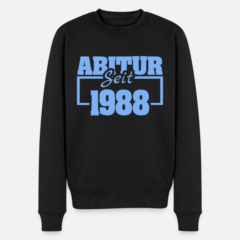 Abiturient 1988 - Männer Premium Bio Pullover - Schwarz