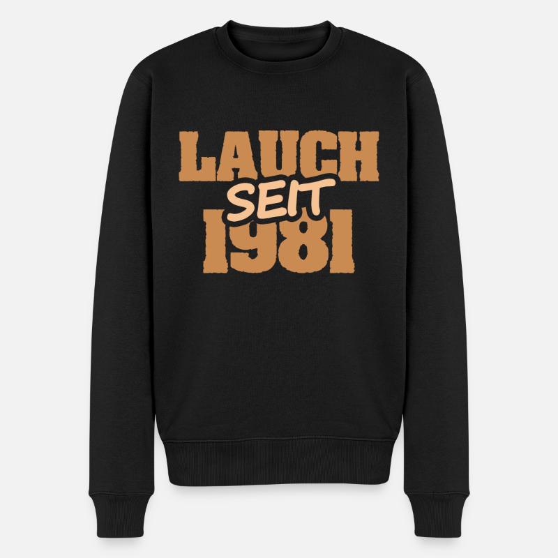 1981 - Männer Premium Bio Pullover - Schwarz