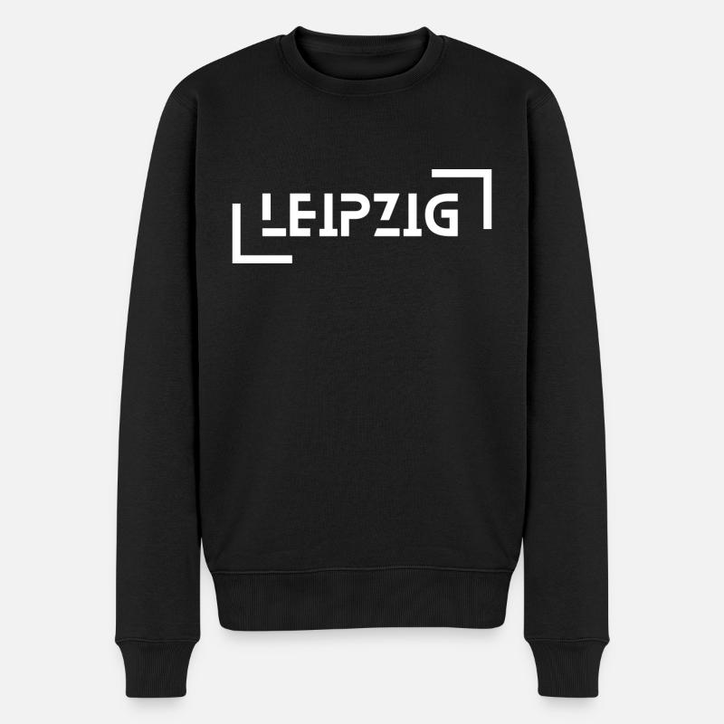 Leipzig - Männer Premium Bio Pullover - Schwarz