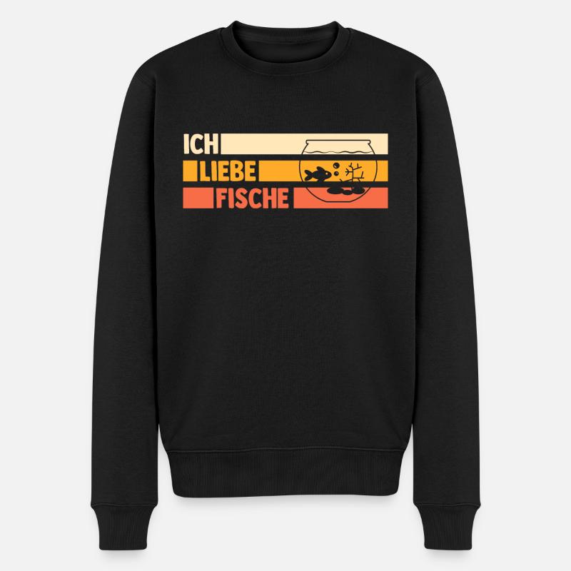 Aquarium Aquaristik Fische - Männer Premium Bio Pullover - Schwarz