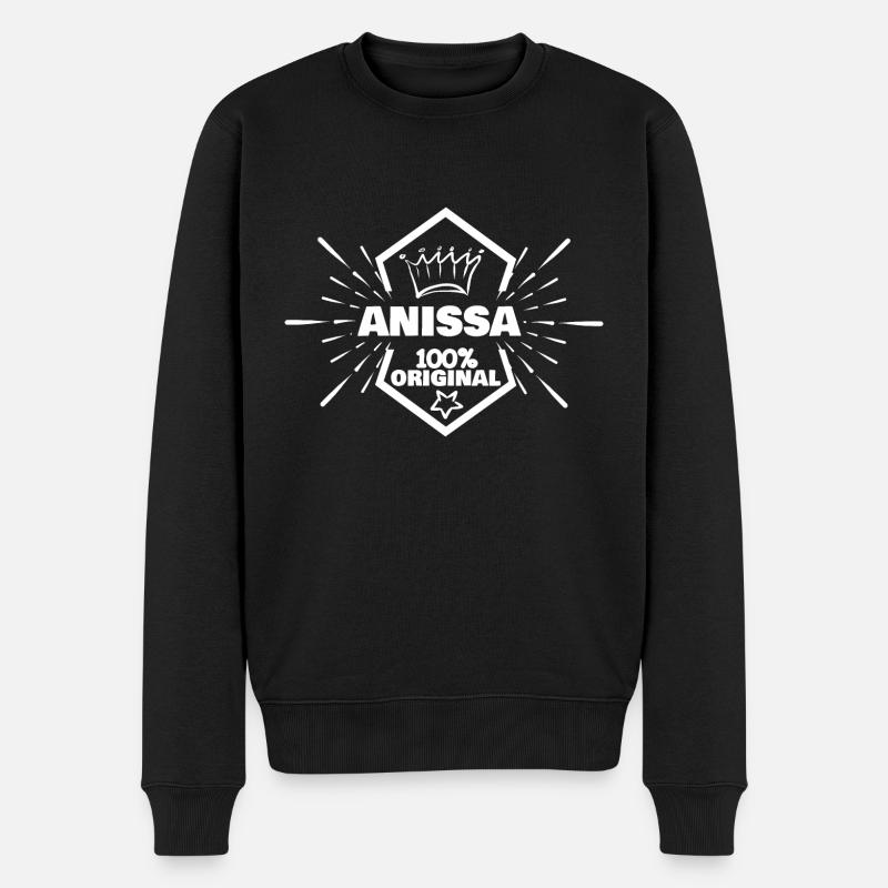 Prénom Anissa - Pull Premium bio Homme - noir