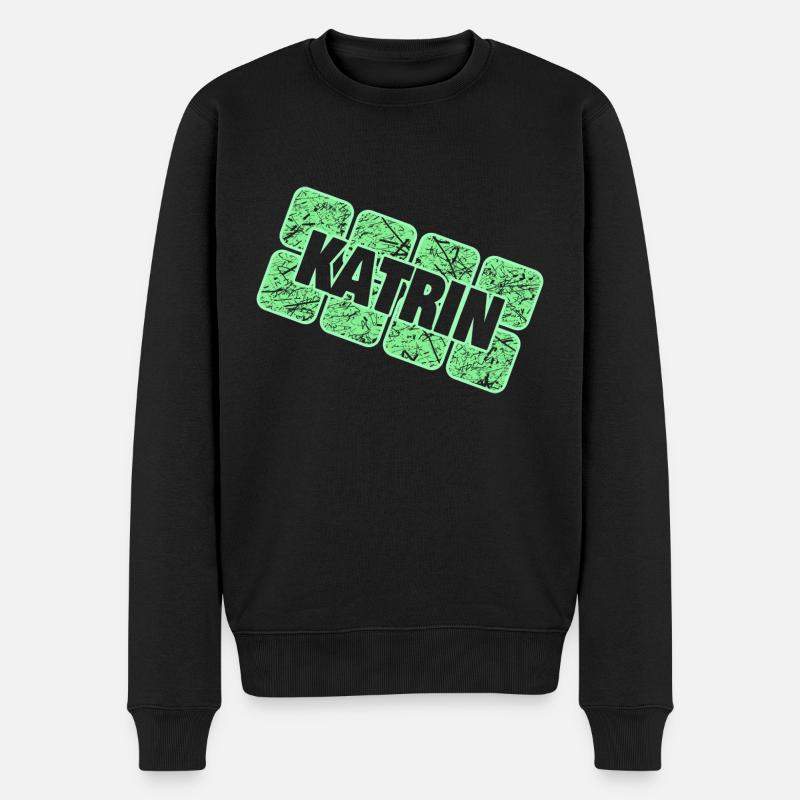 Katrin als Vorname - Männer Premium Bio Pullover - Schwarz
