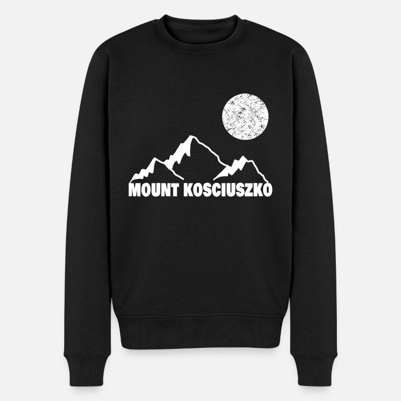 Bergsport kosciuszko - Männer Premium Bio Pullover - Schwarz