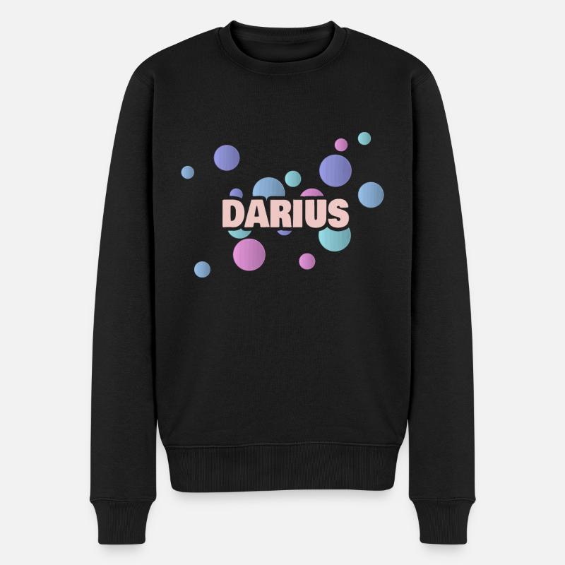 Darius Darius - Männer Premium Bio Pullover - Schwarz