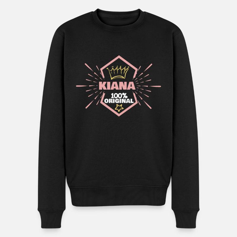 Prénom Kiana - Pull Premium bio Homme - noir