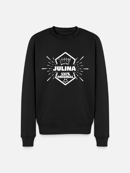 Julina as a first name - Men's Premium Organic Jumper - black