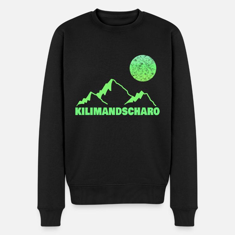 Le Kilimandjaro comme escalade - Pull Premium bio Homme - noir