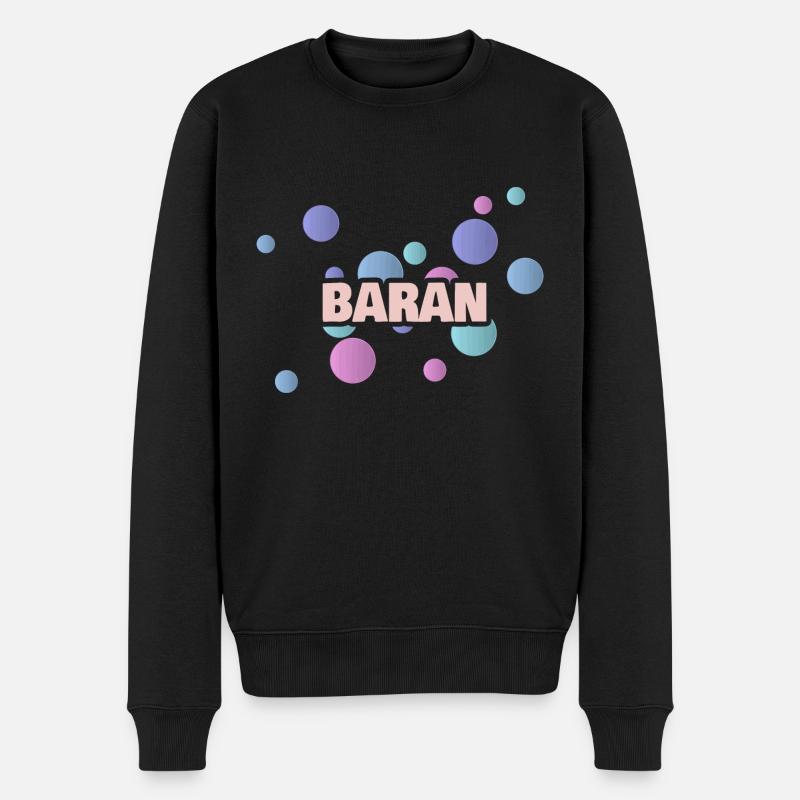 Gift for Baran - Men's Premium Organic Jumper - black