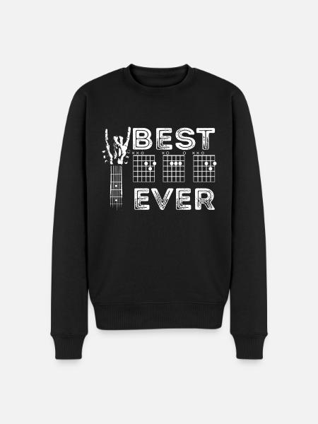 Skull Rock - Best Guitar Dad Ever - Men's Premium Organic Jumper - black