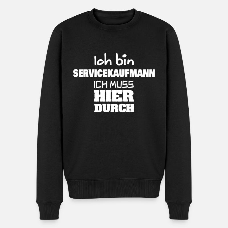 Servicekaufmann als Beruf - Männer Premium Bio Pullover - Schwarz