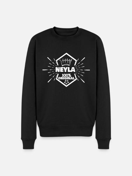First name Neyla - Men's Premium Organic Jumper - black