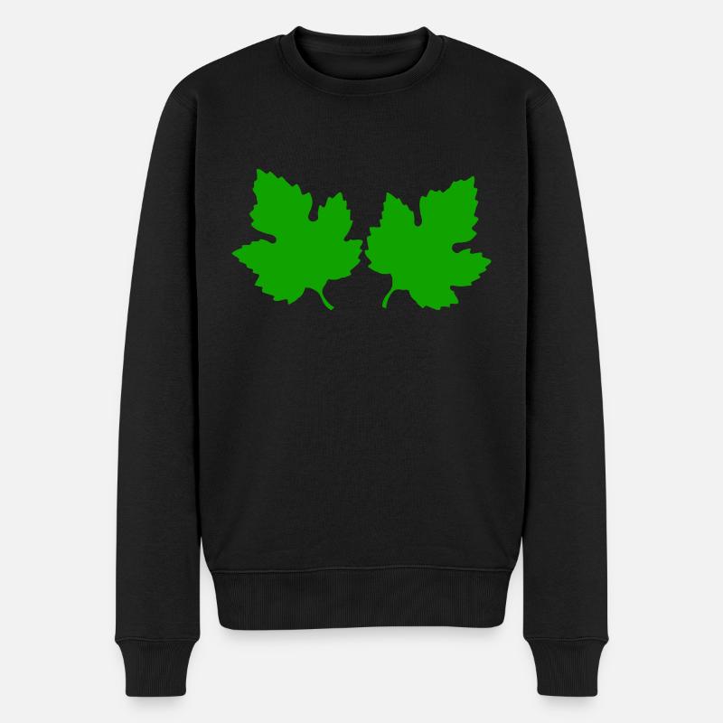 feuilles - Pull Premium bio Homme - noir