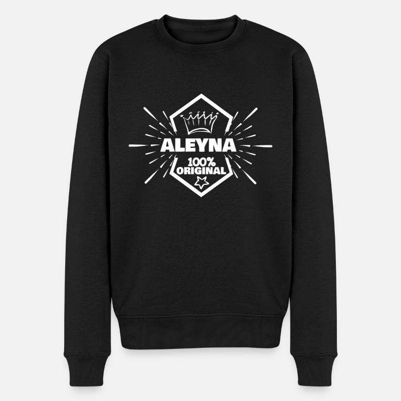 Aleyna - Männer Premium Bio Pullover - Schwarz