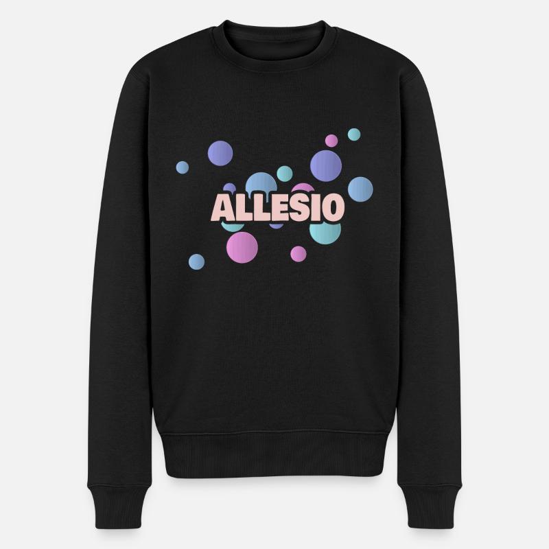 Allesio - Männer Premium Bio Pullover - Schwarz