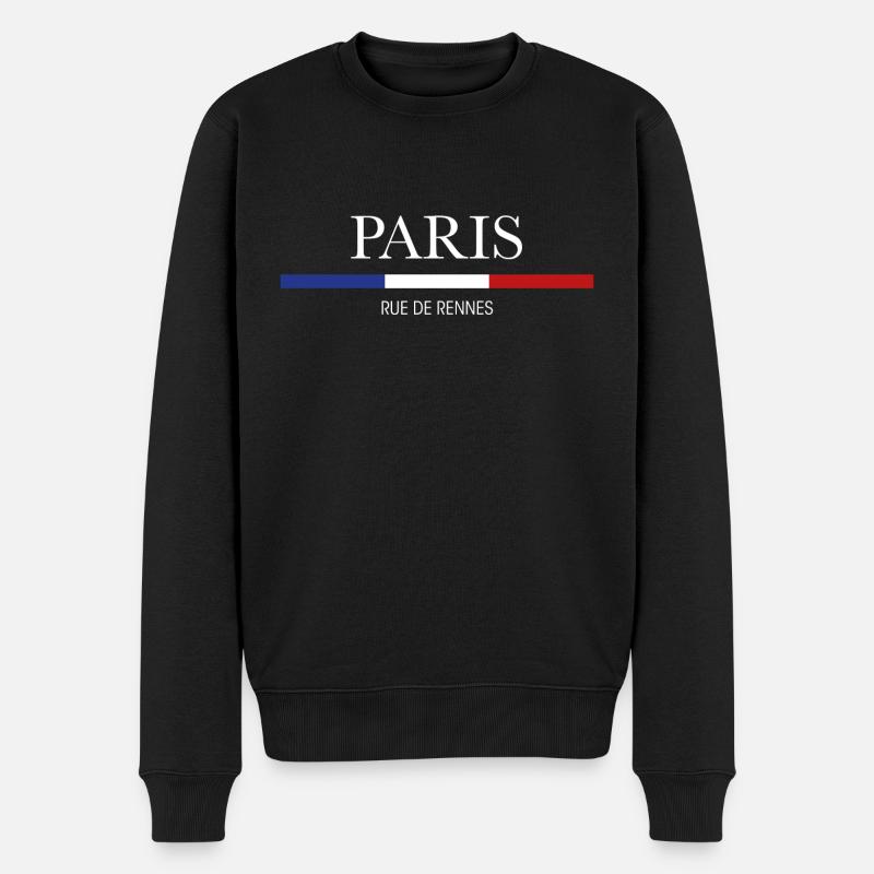 Paris rue de Rennes - Pull Premium bio Homme - noir