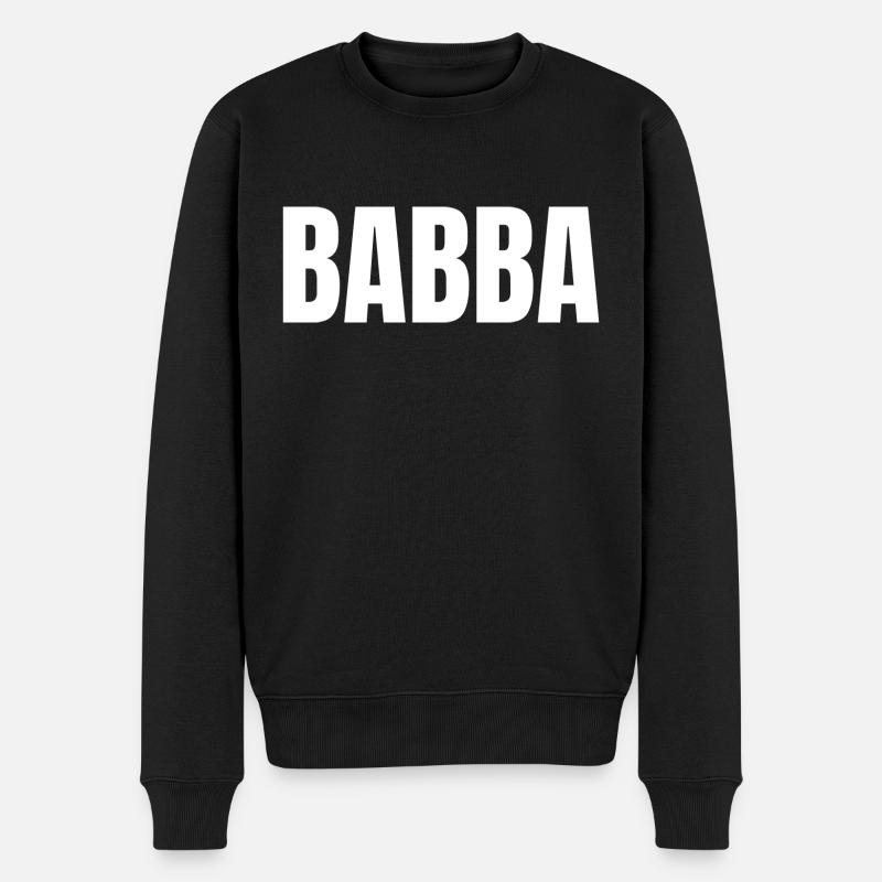 Babba Papa Vater Hessisch Bayrisch Sächsisch - Männer Premium Bio Pullover - Schwarz