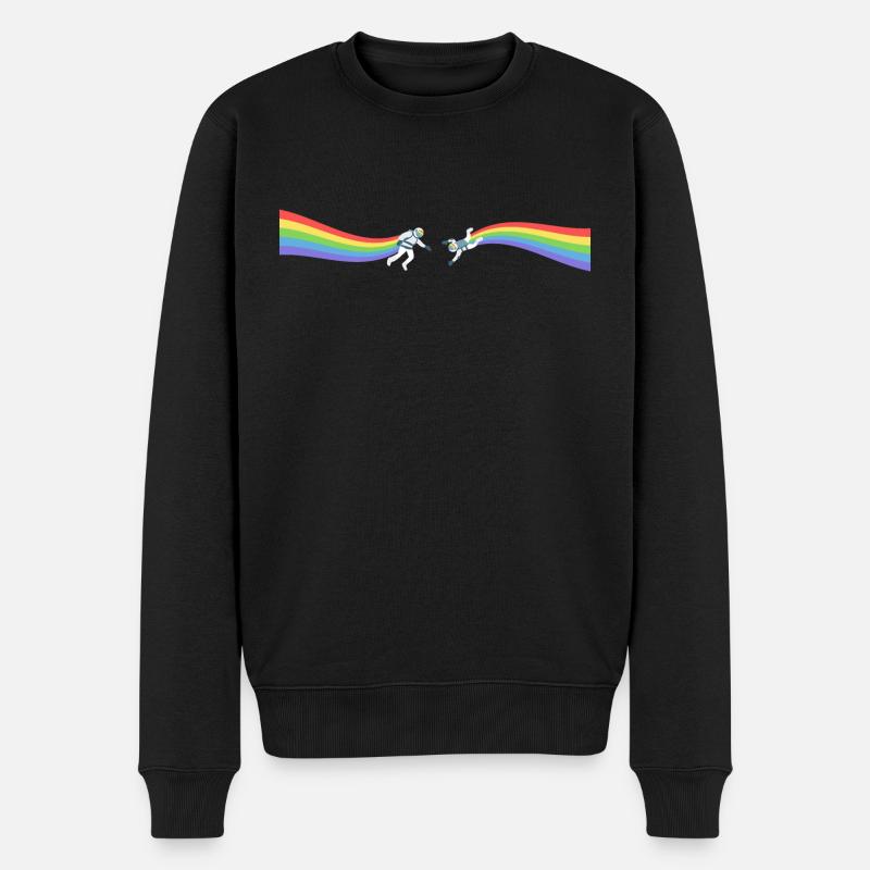 Pride Astronaut Regenbogen LGBT CSD Gay Geschenk - Männer Premium Bio Pullover - Schwarz