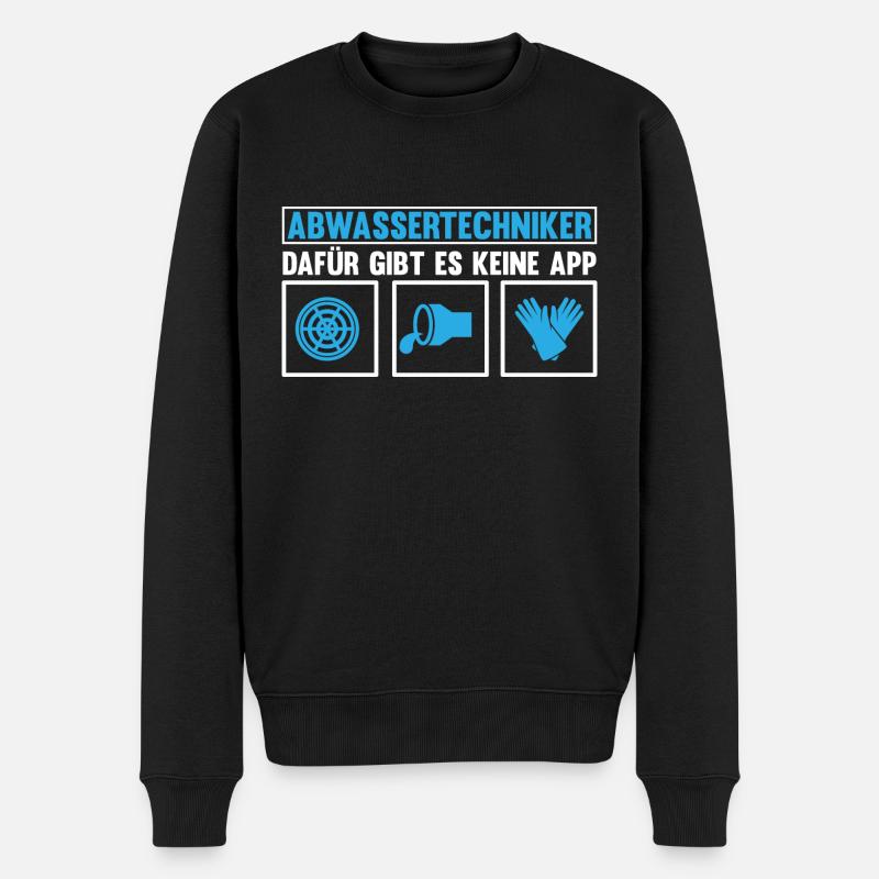 Abwassertechniker Abwasser Kläranlage - Männer Premium Bio Pullover - Schwarz