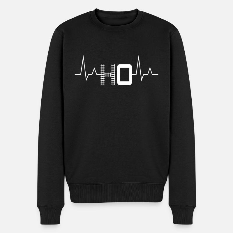 Spur H0 Modellbahn Herzschlag - Männer Premium Bio Pullover - Schwarz