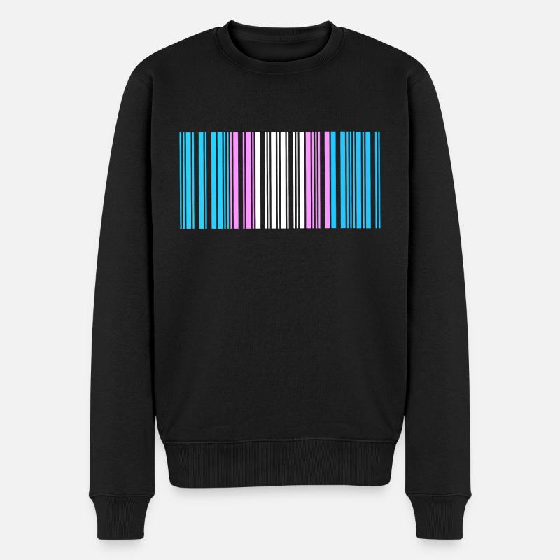 Transgender Strichcode, Gleichheit. - Männer Premium Bio Pullover - Schwarz
