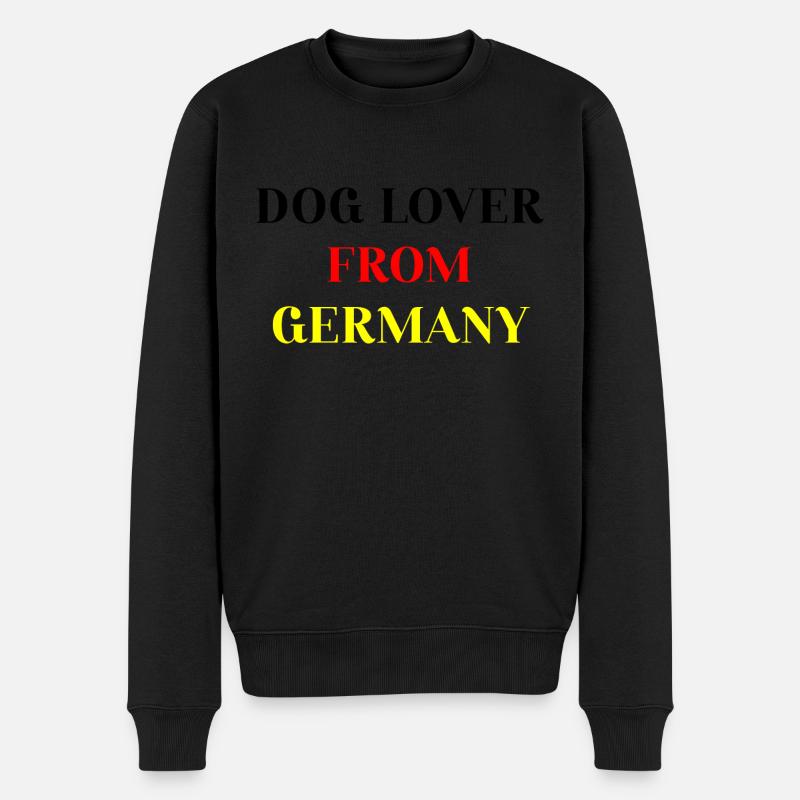 DOG LOVER FROM GERMANY - Männer Premium Bio Pullover - Schwarz