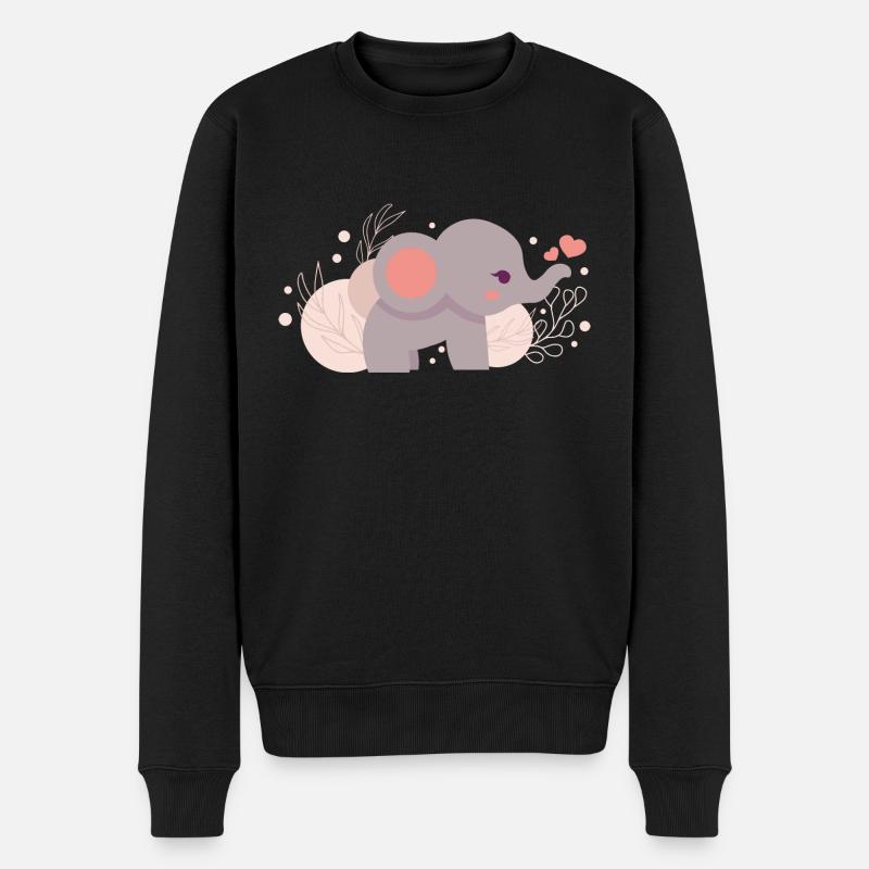 Éléphant - Pull Premium bio Homme - noir