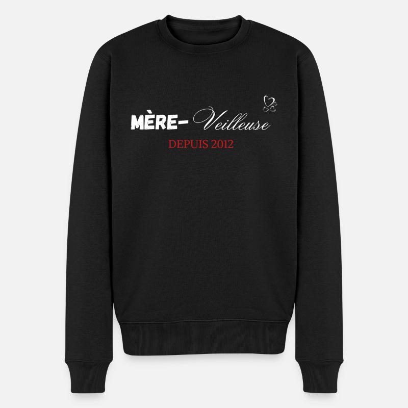 Mère veilleuse depuis 2012 - Pull Premium bio Homme - noir