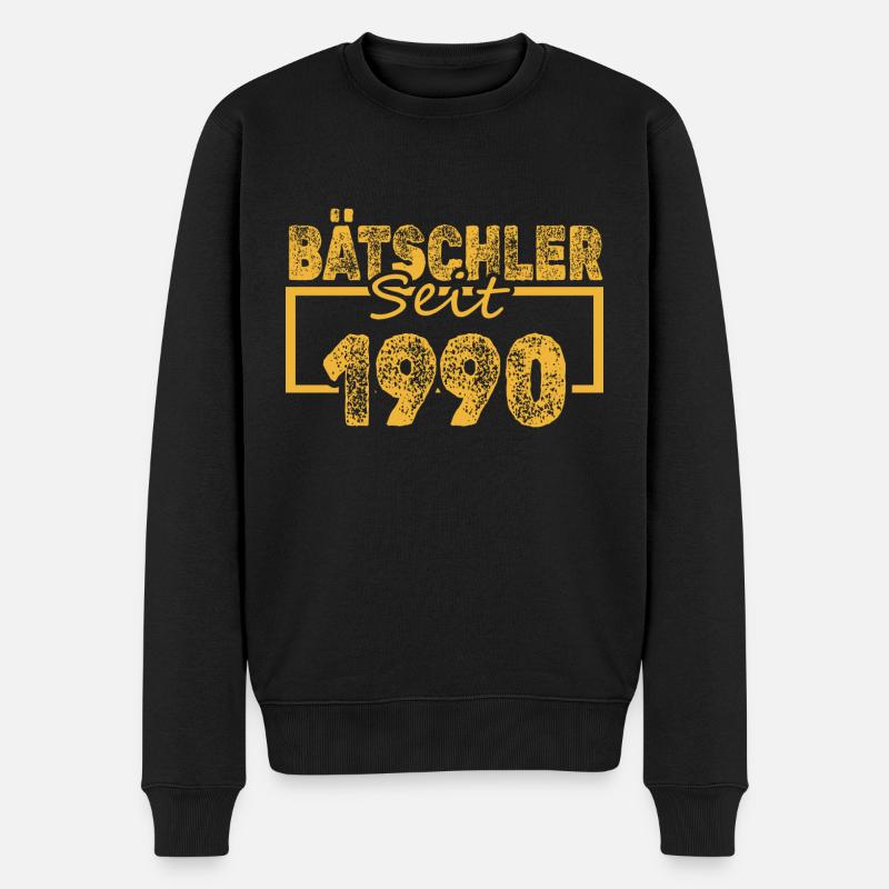Jungeselle 1990 - Männer Premium Bio Pullover - Schwarz