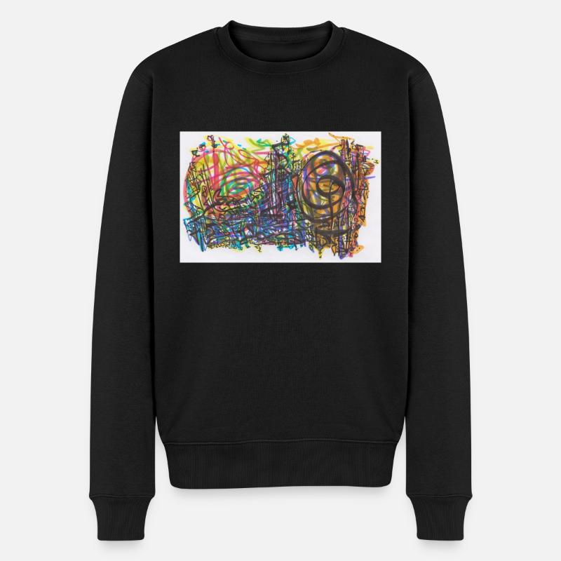 240628 02 - Männer Premium Bio Pullover - Schwarz