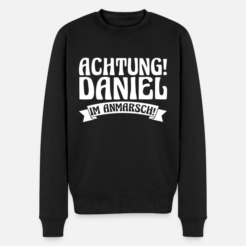 First name Daniel - Men's Premium Organic Jumper - black