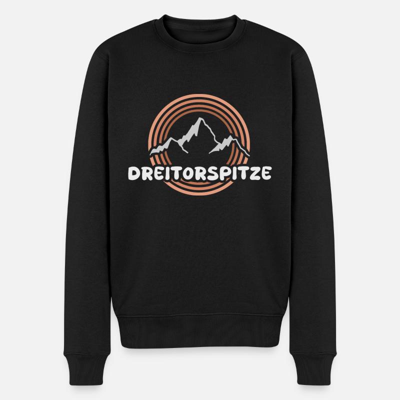 Berg Dreitorspitze - Männer Premium Bio Pullover - Schwarz