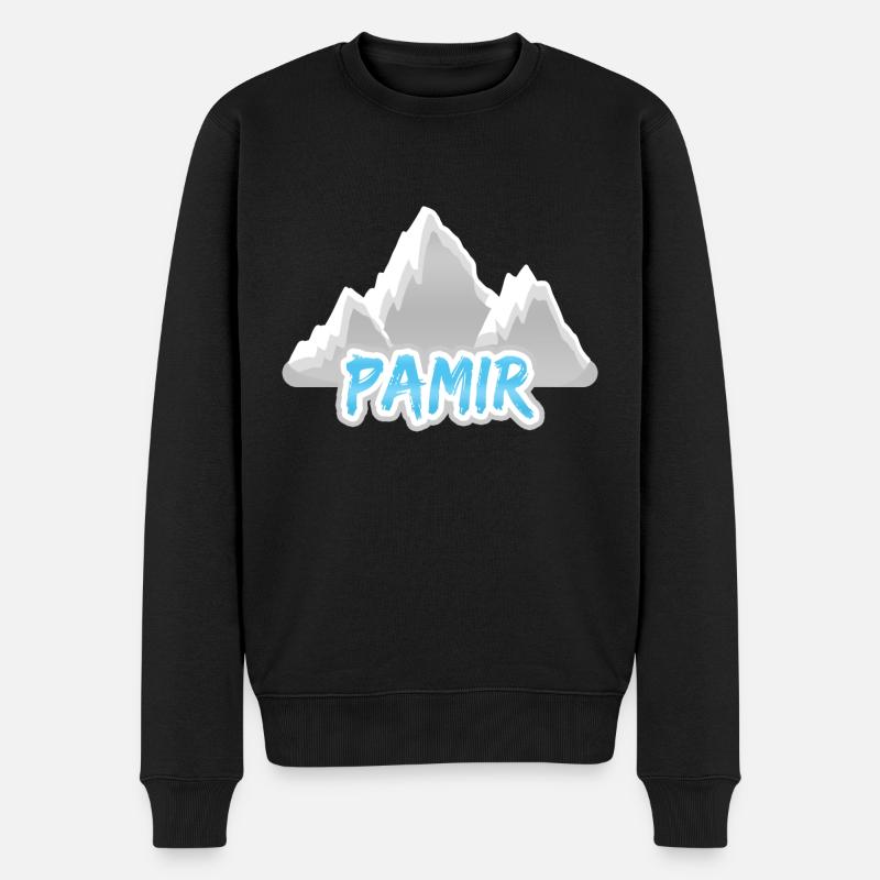 Berg Pamir - Männer Premium Bio Pullover - Schwarz