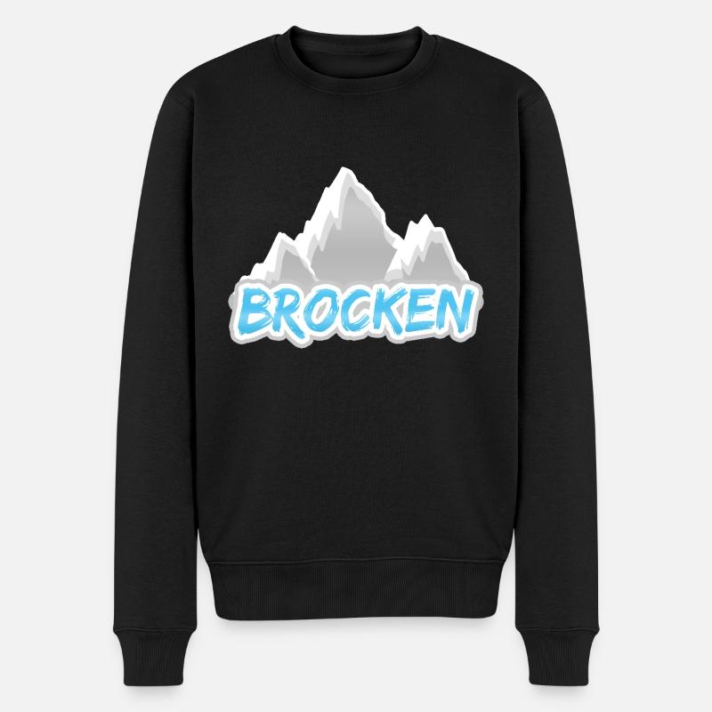 Brocken - Männer Premium Bio Pullover - Schwarz