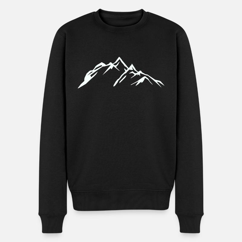 berge - Männer Premium Bio Pullover - Schwarz