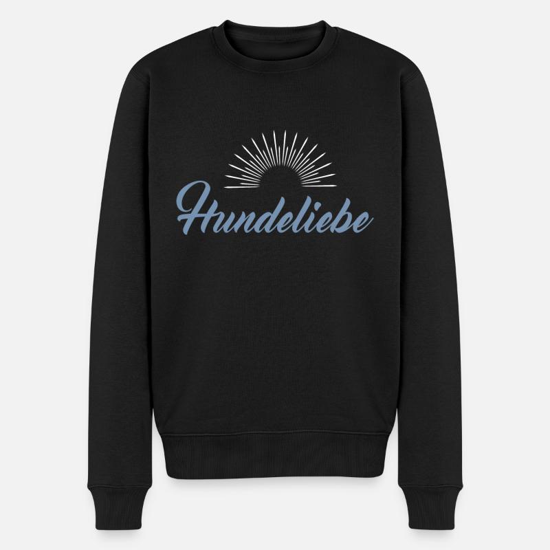 Hundeliebe - Männer Premium Bio Pullover - Schwarz