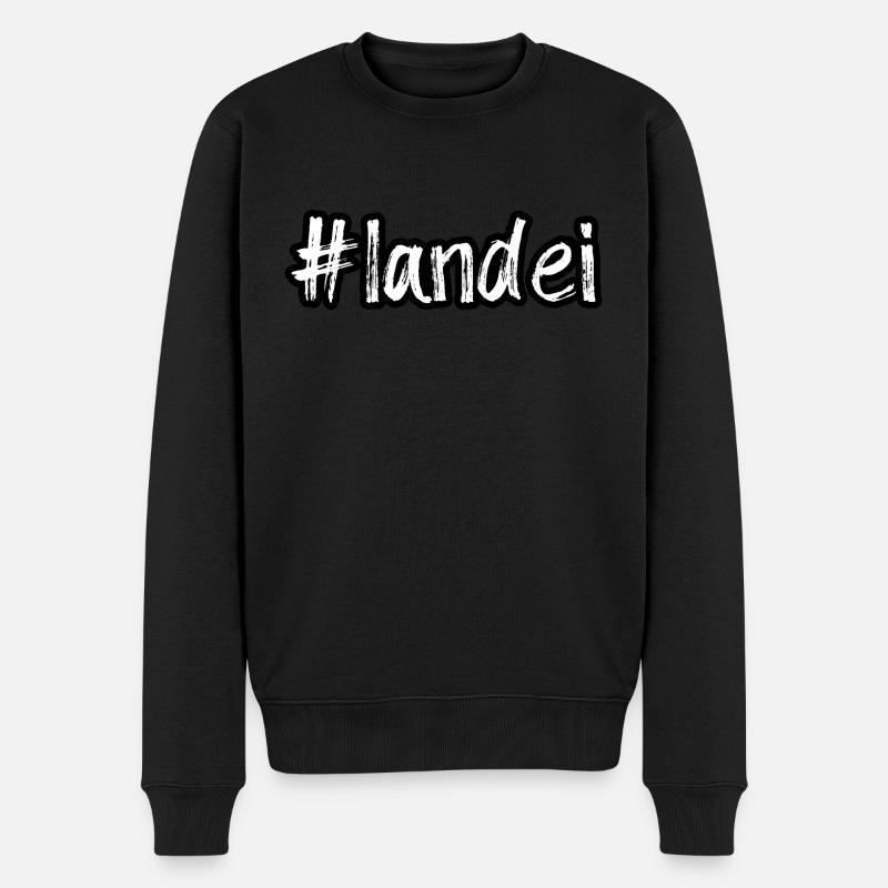 #landei - Männer Premium Bio Pullover - Schwarz