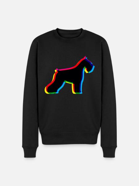 CMYK Schnauzer - Men's Premium Organic Jumper - black