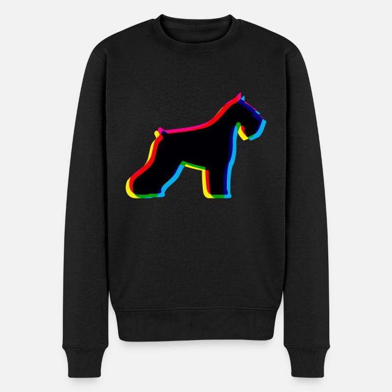 CMJN Schnauzer - Pull Premium bio Homme - noir