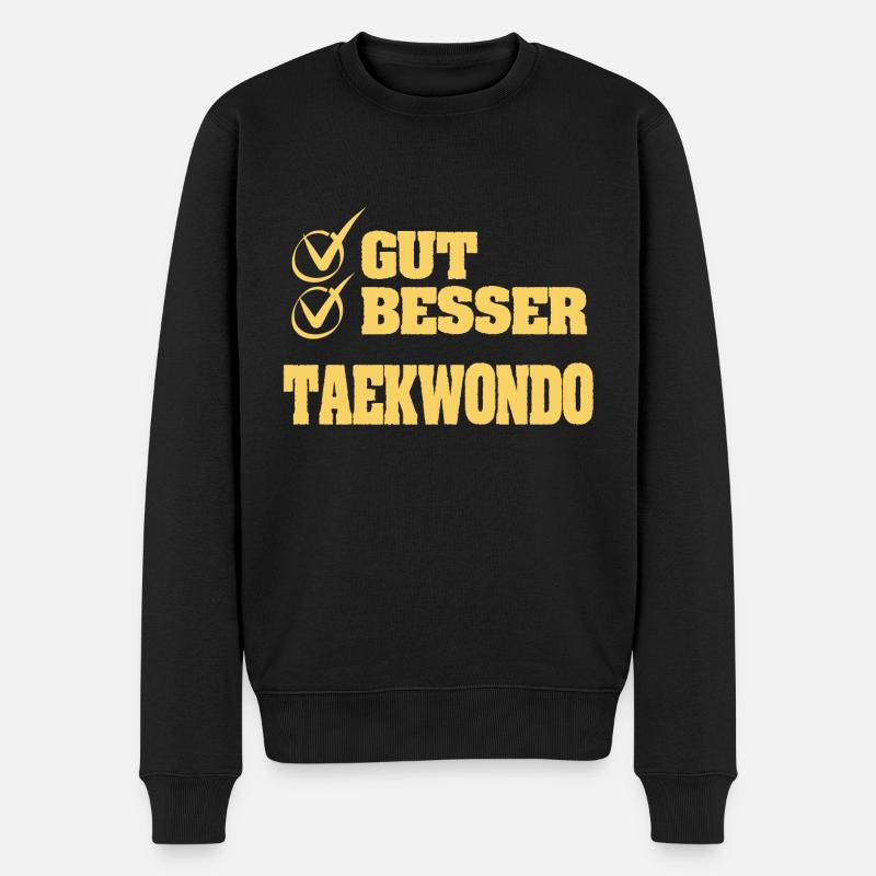Taekwondo - Männer Premium Bio Pullover - Schwarz