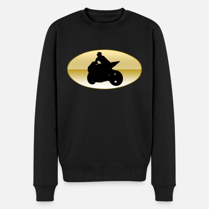 Motorrad - Männer Premium Bio Pullover - Schwarz