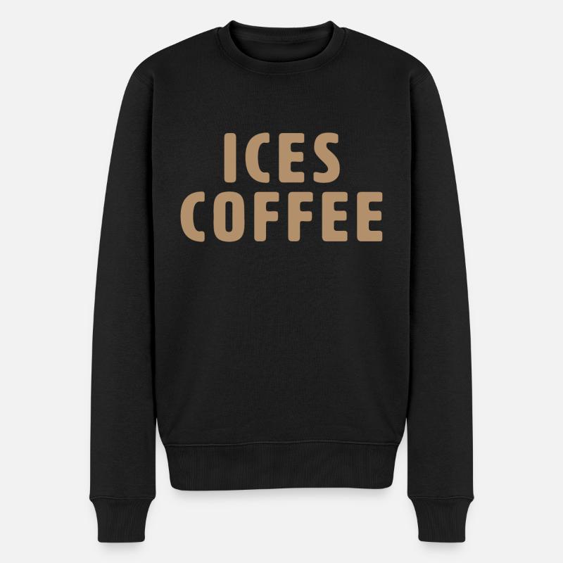 Ices Coffee - Männer Premium Bio Pullover - Schwarz