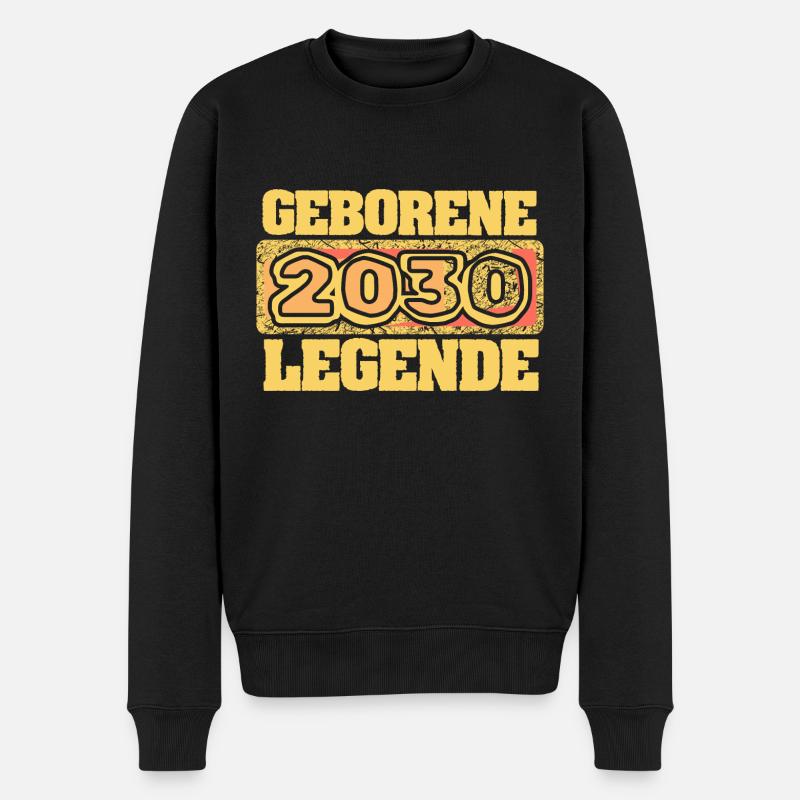 2030 - Männer Premium Bio Pullover - Schwarz