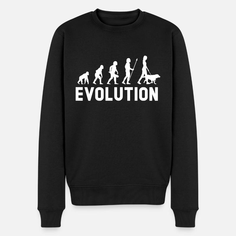 Evolution of Men - Männer Premium Bio Pullover - Schwarz