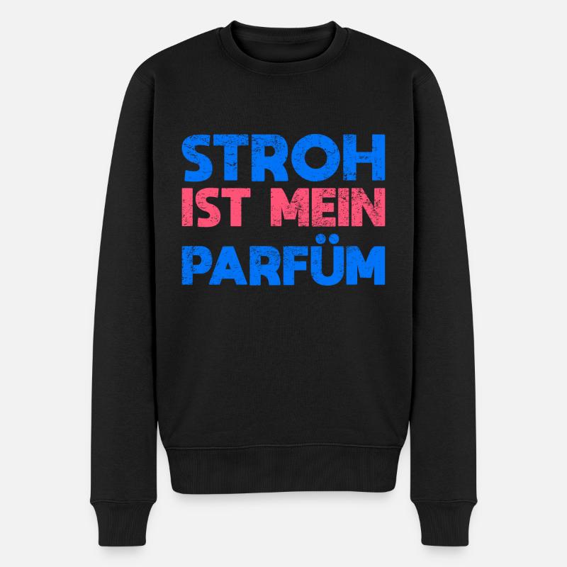 Stroh Ist Mein Parfüm - Männer Premium Bio Pullover - Schwarz