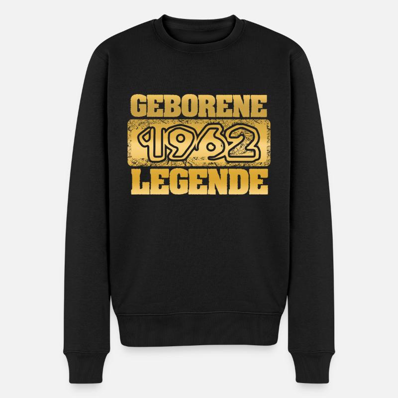 Zitat 1962 - Männer Premium Bio Pullover - Schwarz