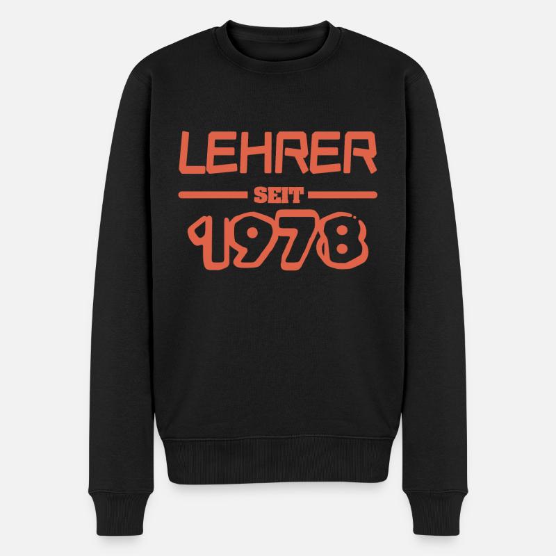 Lehrerin 1978 - Männer Premium Bio Pullover - Schwarz