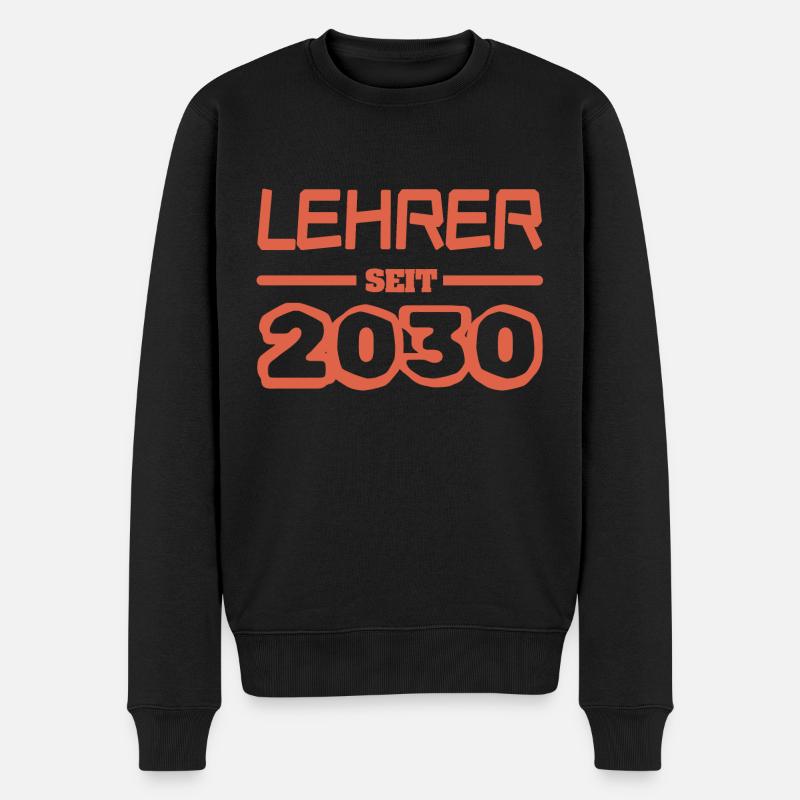 2030 - Männer Premium Bio Pullover - Schwarz