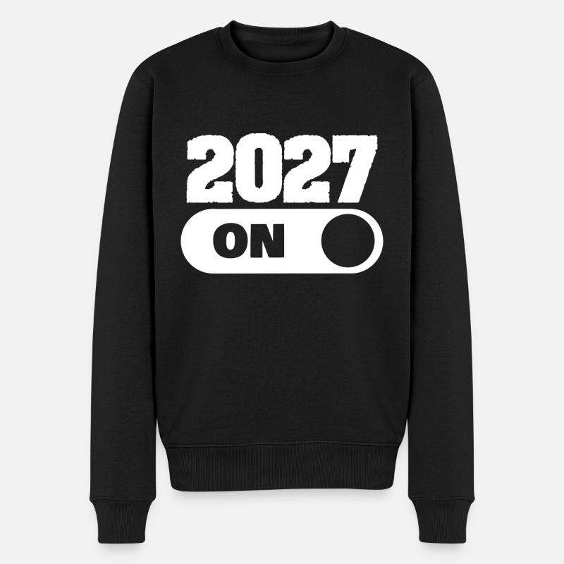 2027 2027 - Männer Premium Bio Pullover - Schwarz