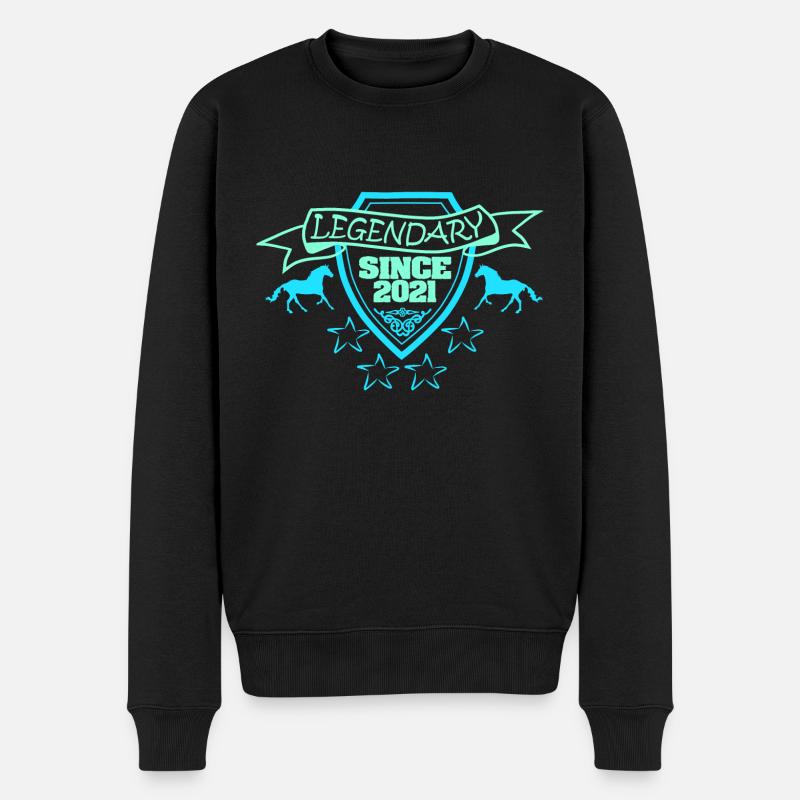 2021 - Männer Premium Bio Pullover - Schwarz