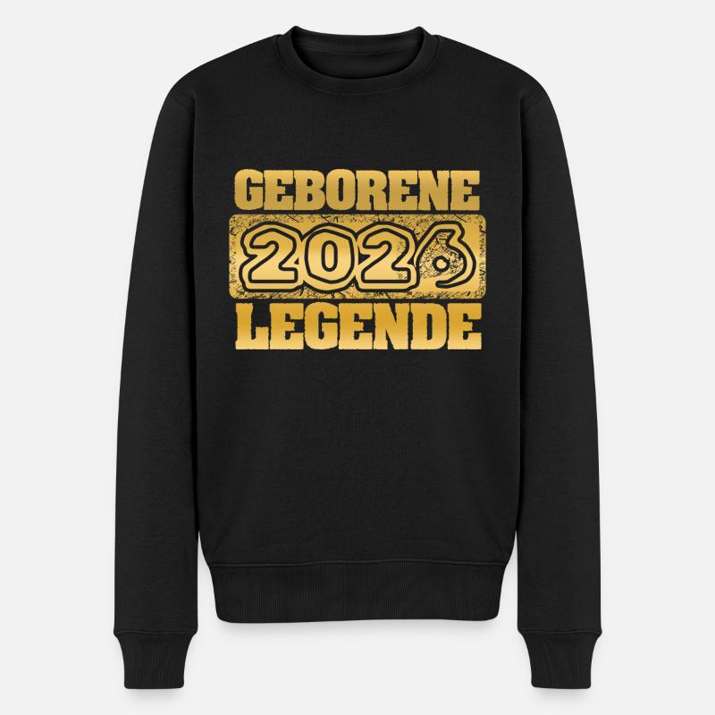 Geschenkidee 2026 - Männer Premium Bio Pullover - Schwarz